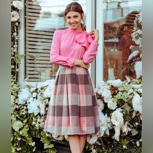 Chicwish Embrace Check Midi Skirt